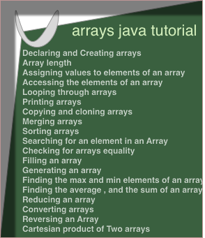 arrays java tutorial