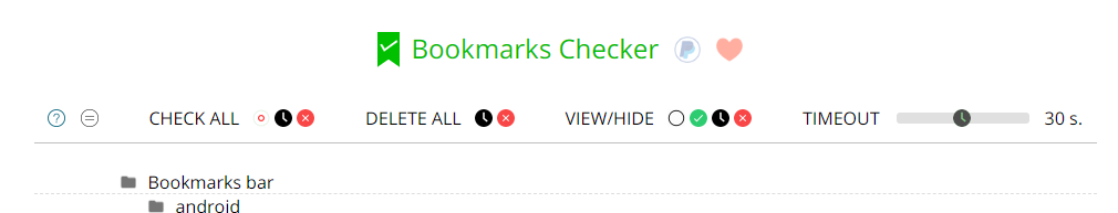 Bookmarks checker